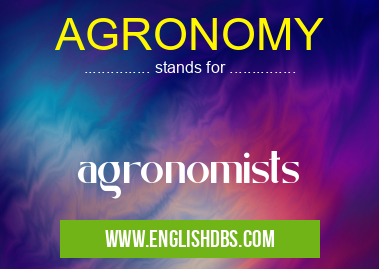 AGRONOMY