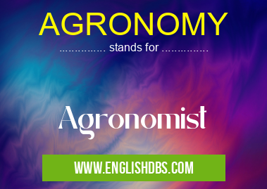 AGRONOMY