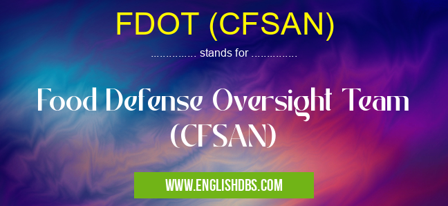 FDOT (CFSAN)