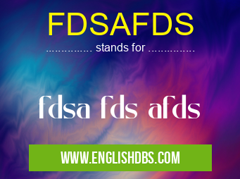 FDSAFDS