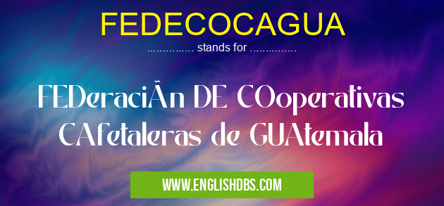 FEDECOCAGUA