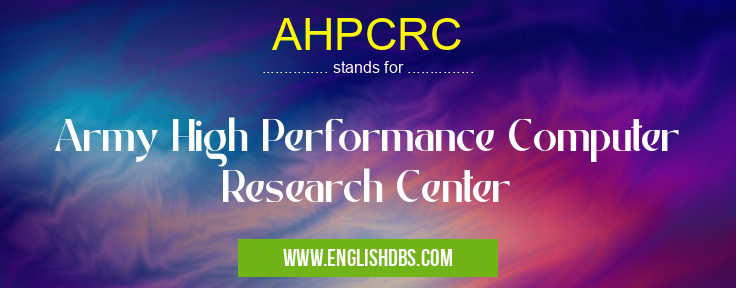 AHPCRC