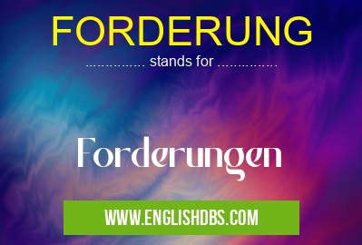 FORDERUNG