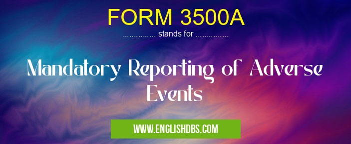 FORM 3500A