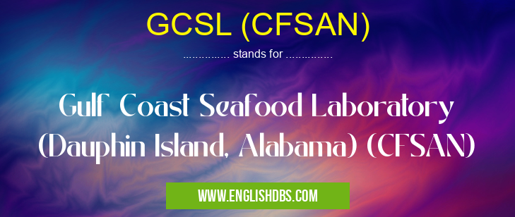 GCSL (CFSAN)