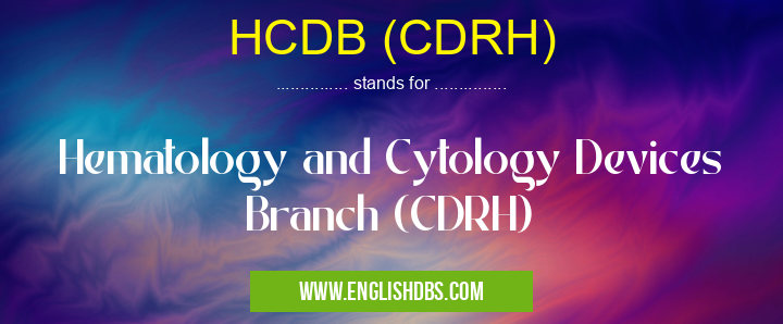 HCDB (CDRH)