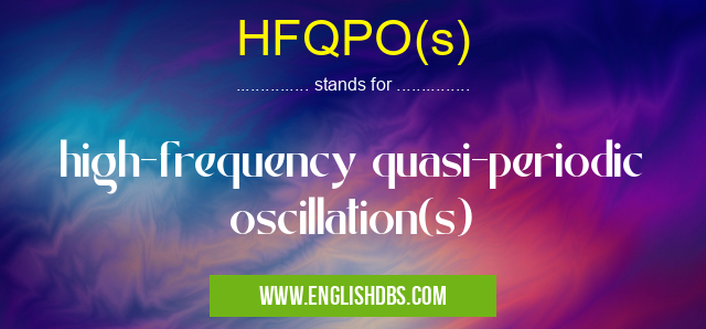 HFQPO(s)