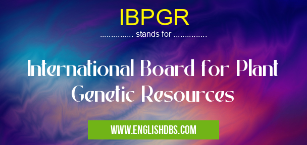 IBPGR