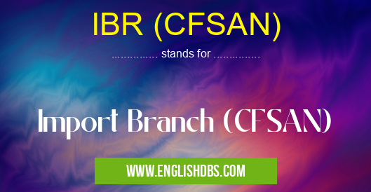 IBR (CFSAN)