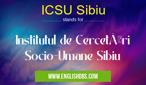 ICSU Sibiu