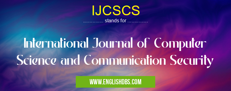 IJCSCS