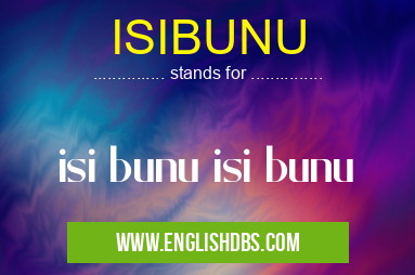 ISIBUNU