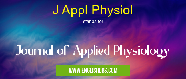 J Appl Physiol