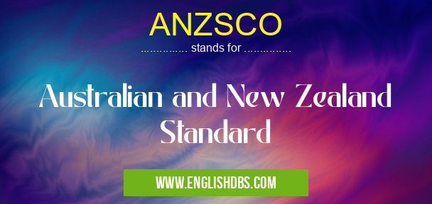 ANZSCO