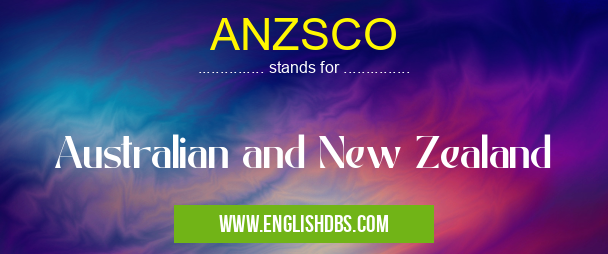 ANZSCO