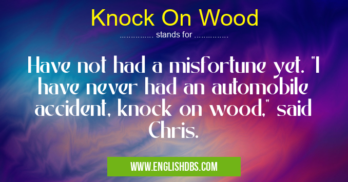 Knock On Wood