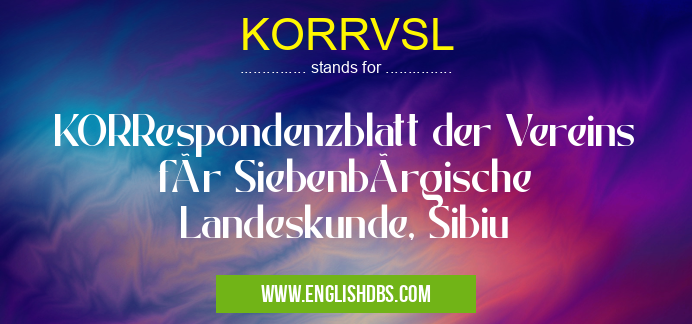 KORRVSL