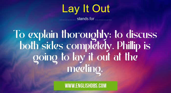 Lay It Out