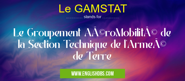 Le GAMSTAT