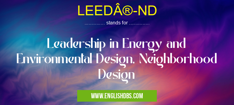 LEEDÂ®-ND