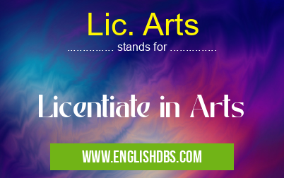 Lic. Arts