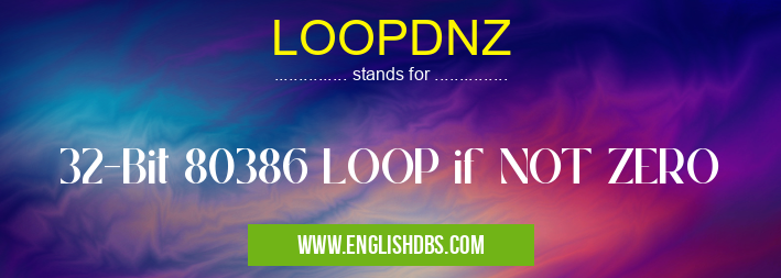 LOOPDNZ