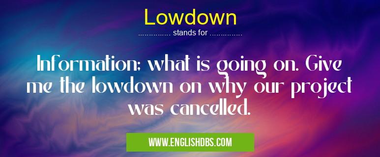 Lowdown