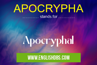 APOCRYPHA