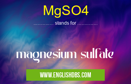 MgSO4