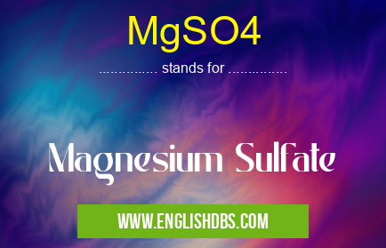 MgSO4