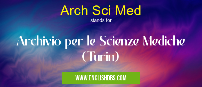 Arch Sci Med