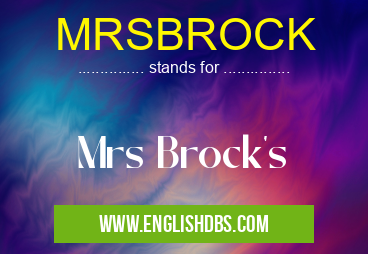 MRSBROCK