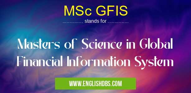 MSc GFIS