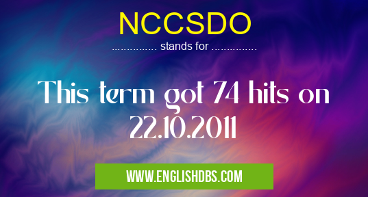 NCCSDO