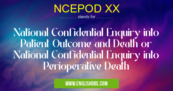 NCEPOD XX