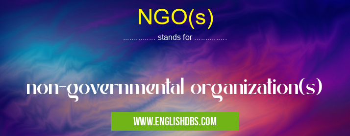 NGO(s)