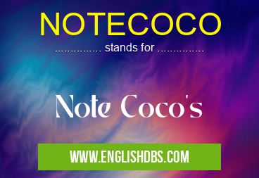 NOTECOCO