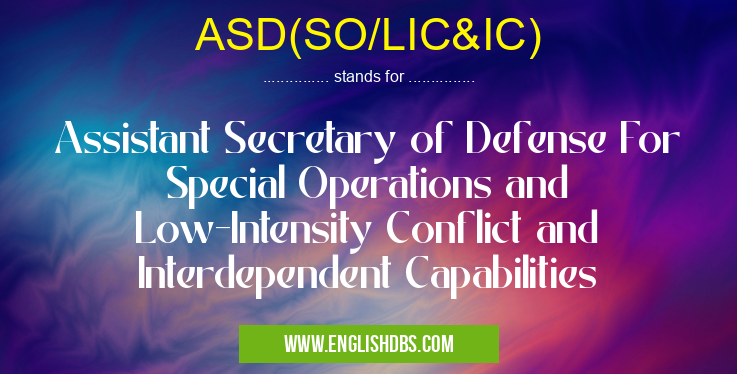 ASD(SO/LIC&IC)