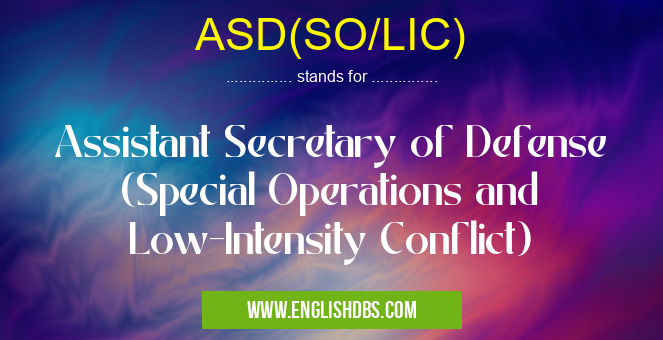 ASD(SO/LIC)