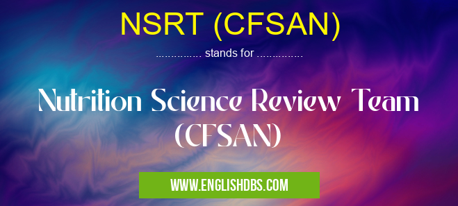 NSRT (CFSAN)