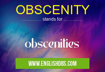 OBSCENITY