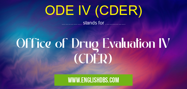 ODE IV (CDER)