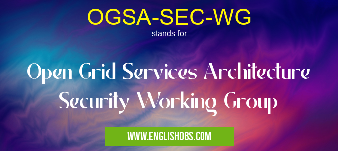 OGSA-SEC-WG