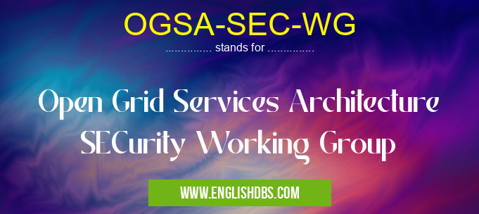 OGSA-SEC-WG