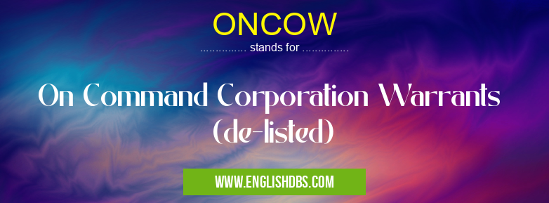 ONCOW