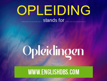 OPLEIDING