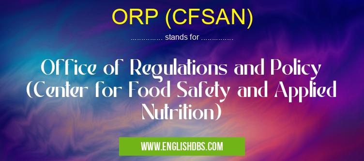 ORP (CFSAN)