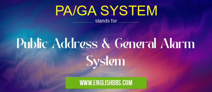 PA/GA SYSTEM