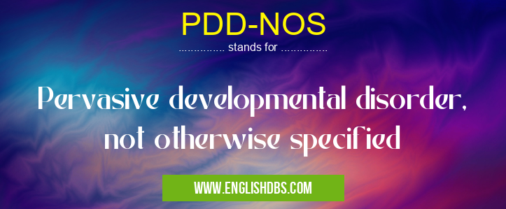 PDD-NOS