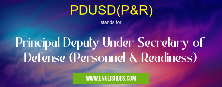 PDUSD(P&R)